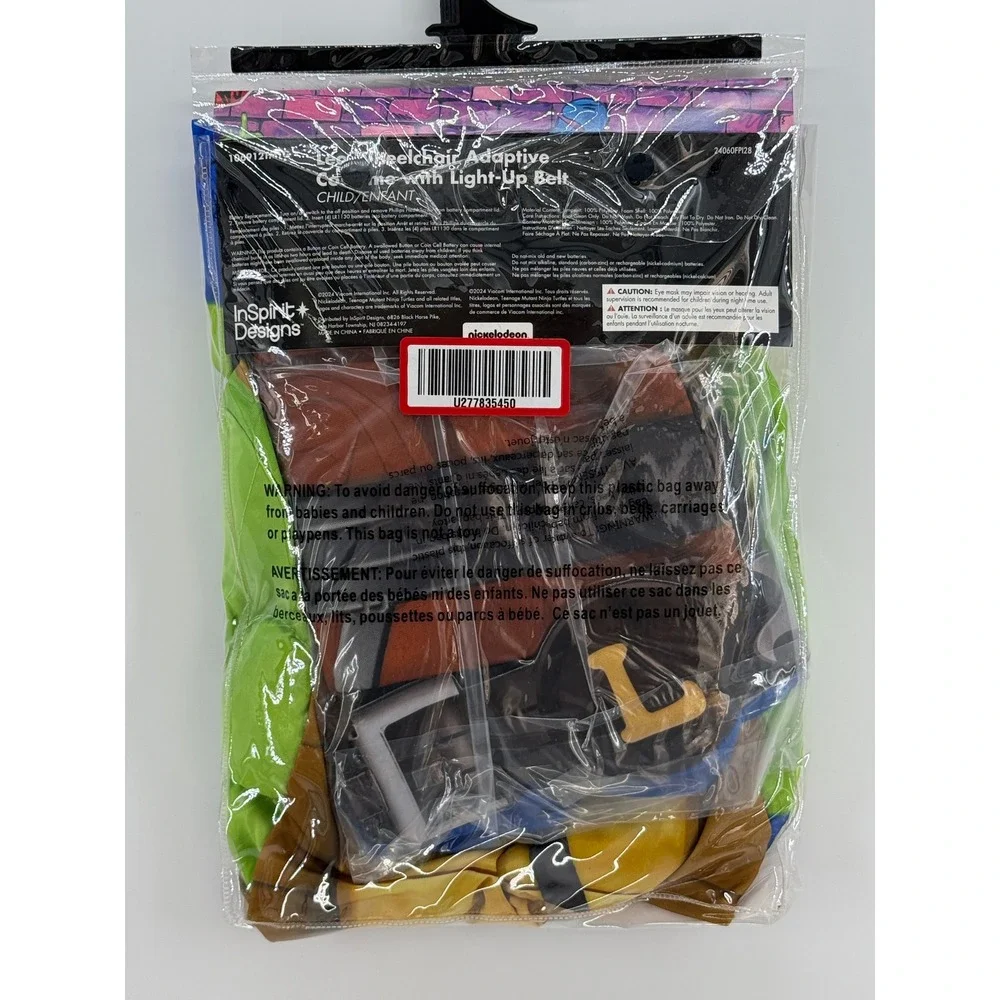 TMNT Leo Wheelchair Adaptive Costume Light Up Belt Nickelodeon Medium 7-8 NEW
